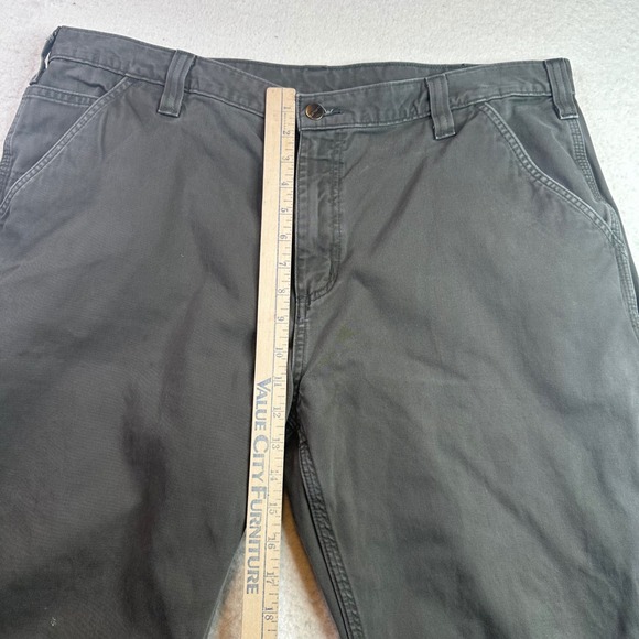 Carhartt B324 DFE Relaxed Fit Carpenter Pants Mens 40x32 Grey Moss Workwear - Picture 5 of 13